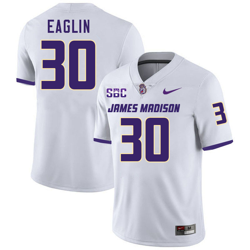 #30 Justin Eaglin JMU Jersey,James Madison Dukes Football Jerseys Stitched-White #30 Justin Eaglin JMU Jersey,James Madison Dukes Football Jerseys Stitched-White